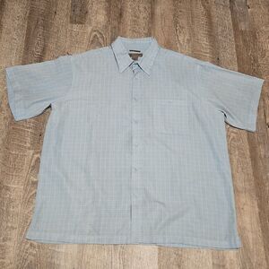R&R Casuals Luxury Microfiber Men's Short Sleeve Button Down Shirt Size XXL 2XL